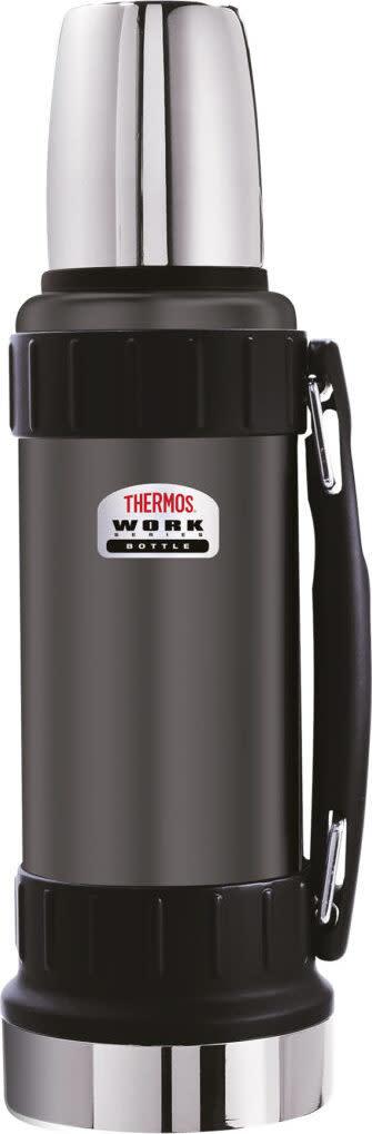 Thermos Work 1,2L i mørk grå – stor robust termos for friluftslivet