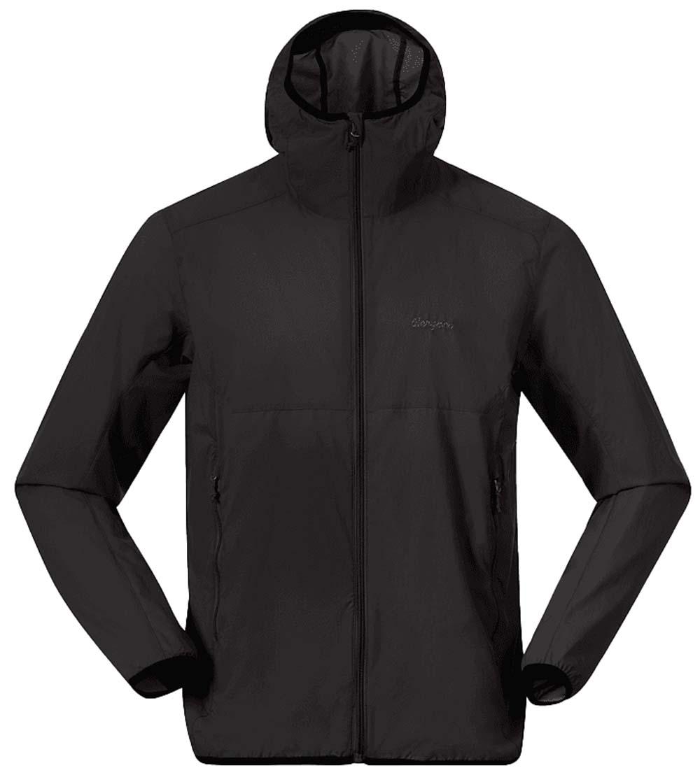 Bergans Vaagaa Windbreaker Jacket herre i svart farge