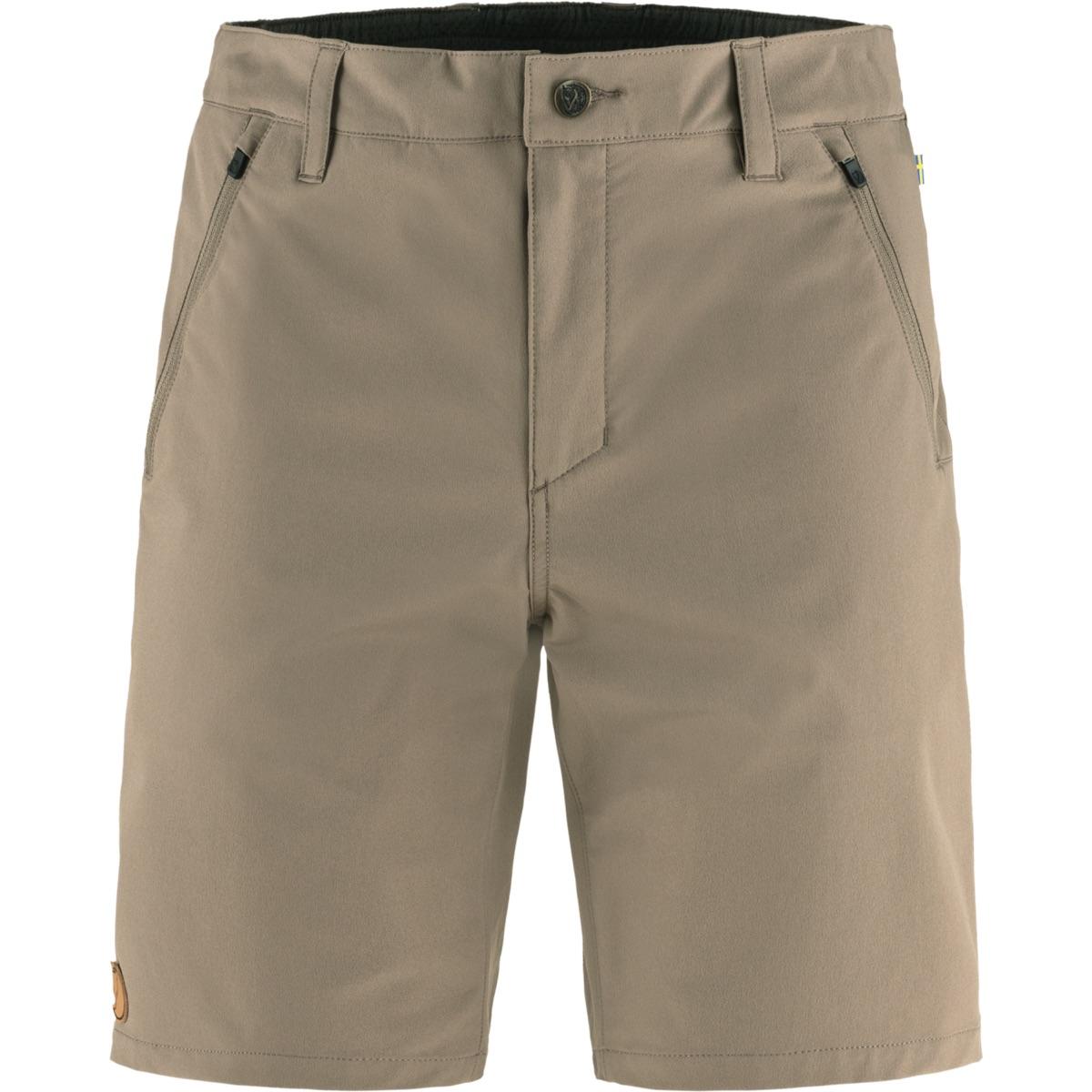 Fjällräven Abisko Trail Stretch Shorts herre i Suede Brown – premium trekking-shorts i resirkulert polyamid