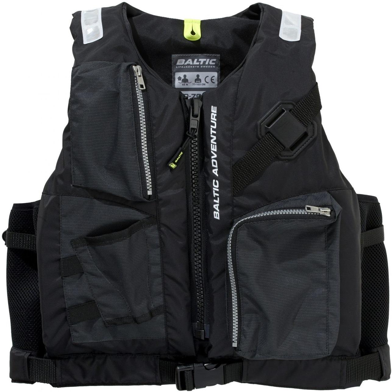 Baltic Adventure flytevest i svart – robust padlevest med lommer for friluftsliv