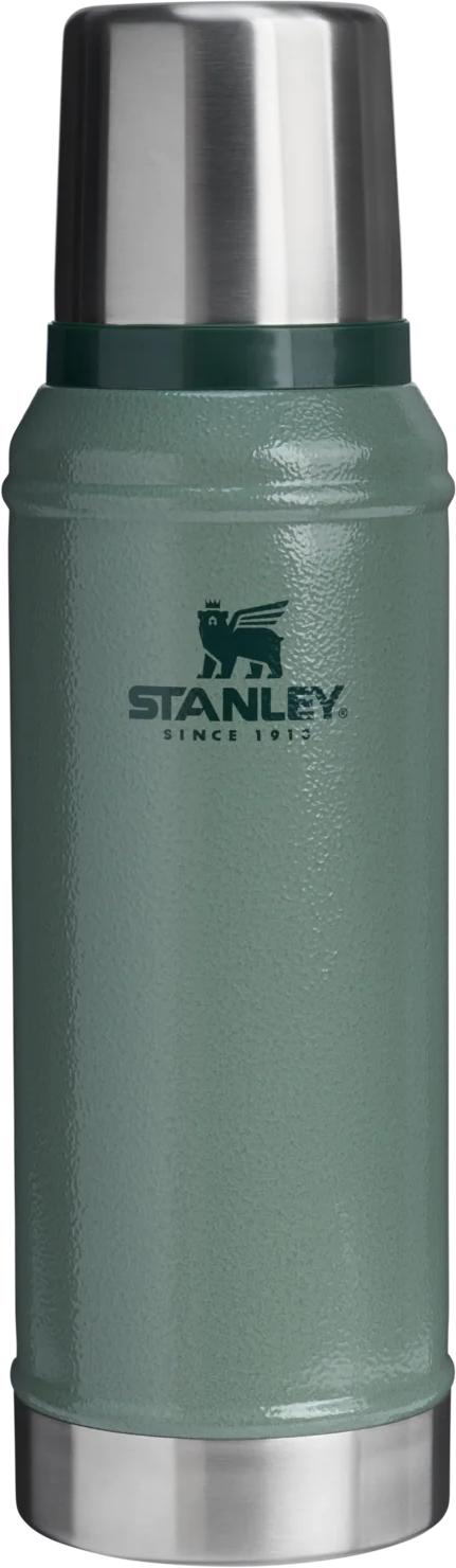 Stanley Classic Bottle 0,94L Hammertone Green – ikonisk grønn termos i resirkulert stål