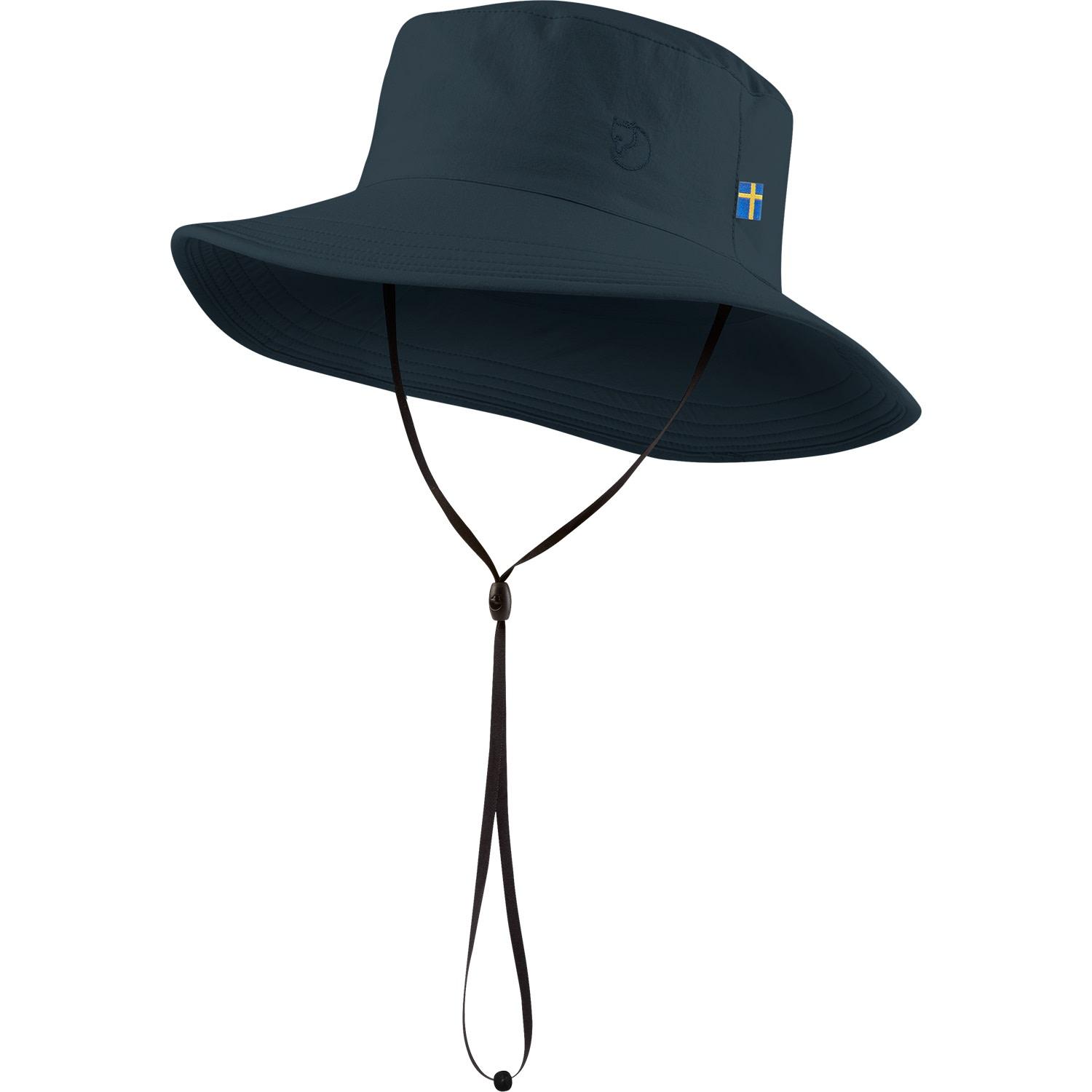 Fjällräven Abisko Sun Hat i mørk marineblå – lett tur-solhatt
