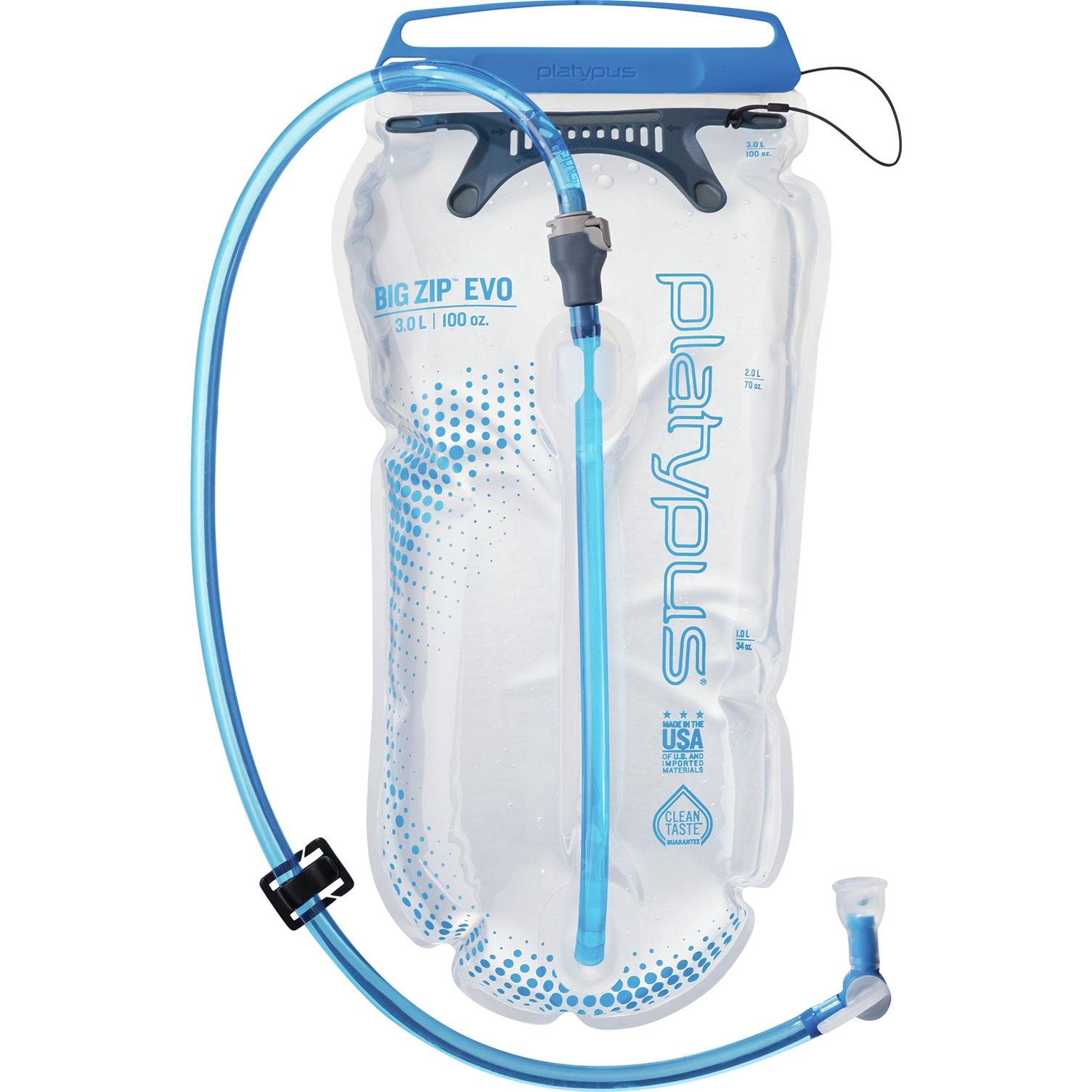 Platypus Big Zip Evo 3.0L vannblære – frittstående drikkesystem med SlideLock-åpning