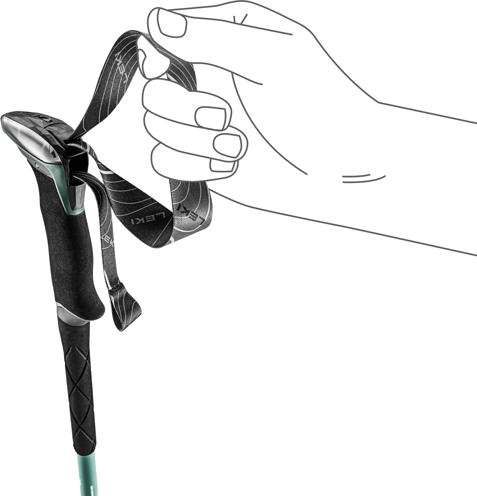 Leki Makalu Lite Malachite Green turstav med SpeedLock-justering