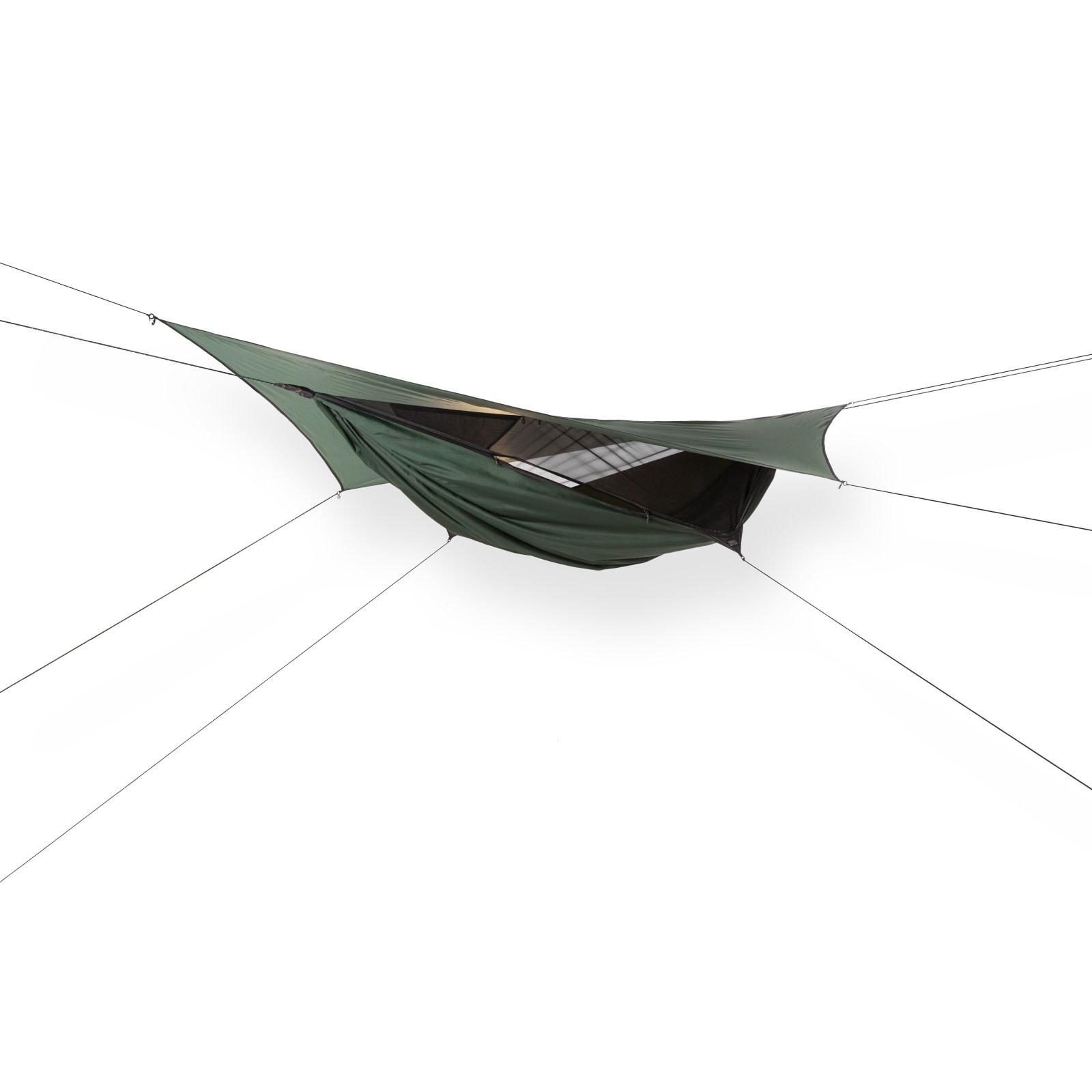 Hennessy Hammock Expedition Asym Zip i grønn – komplett hengekøye-system med myggnett og regntrekk