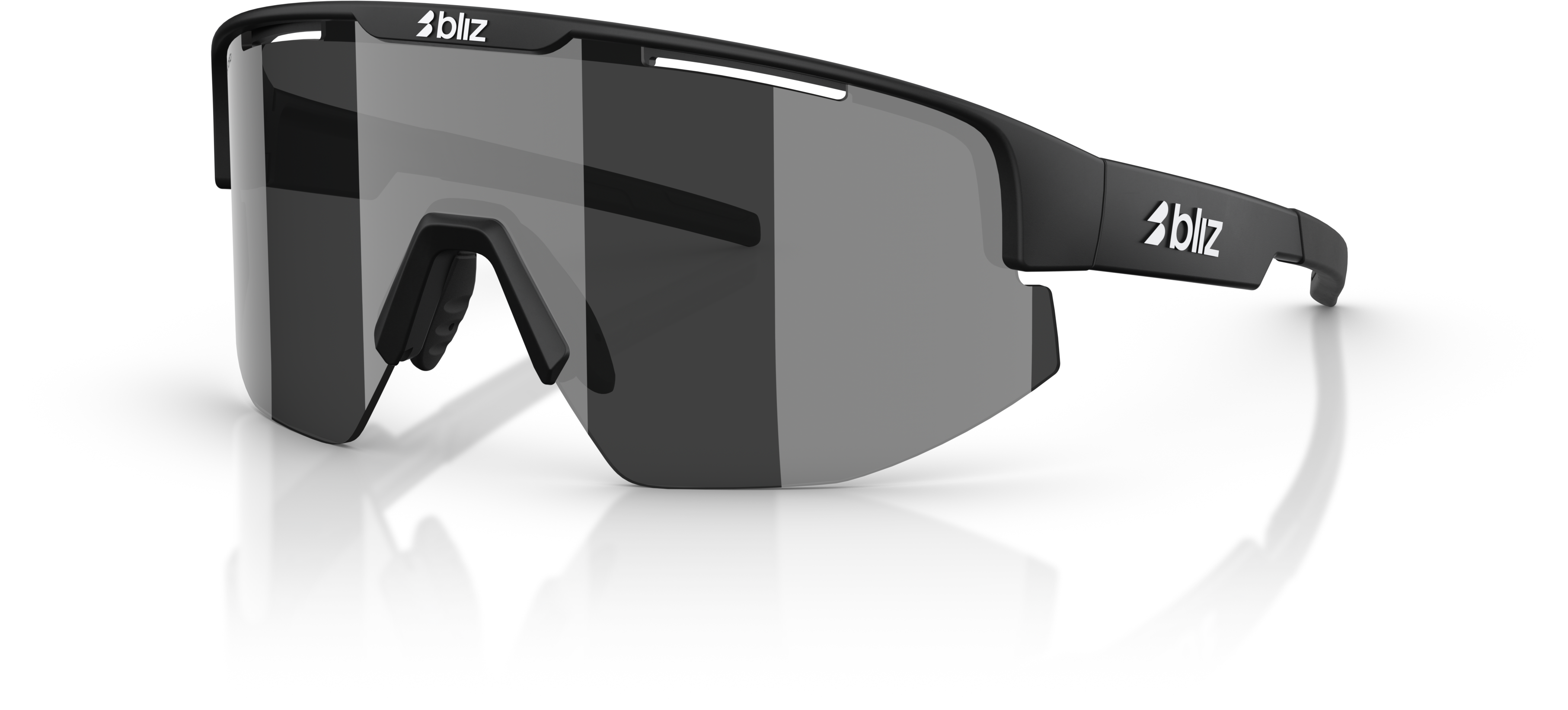 Bliz Matrix Matte Black sportsbriller med sølvspeil