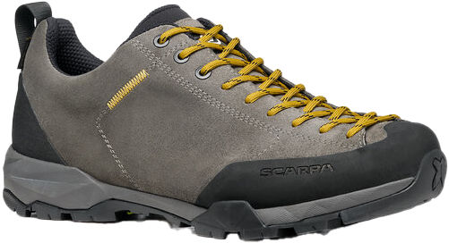 Scarpa Mojito Trail GORE-TEX i titaniumgrå og sennepsgul