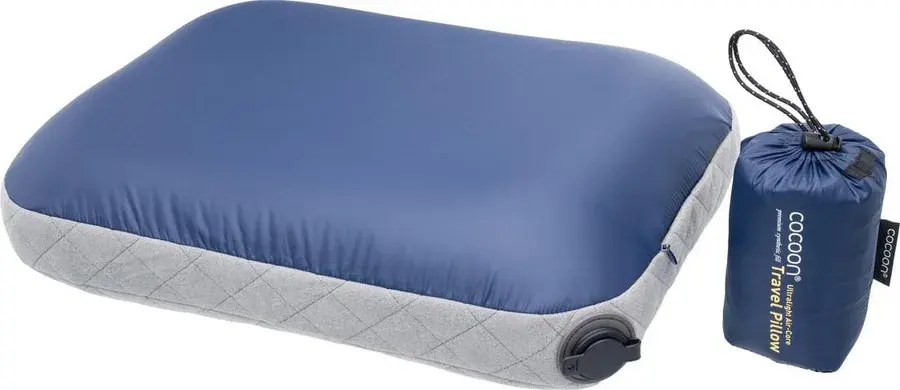 Cocoon Air-Core Pillow Ultralight Large Dark Indigo/Grey oppblåsbar reisepute