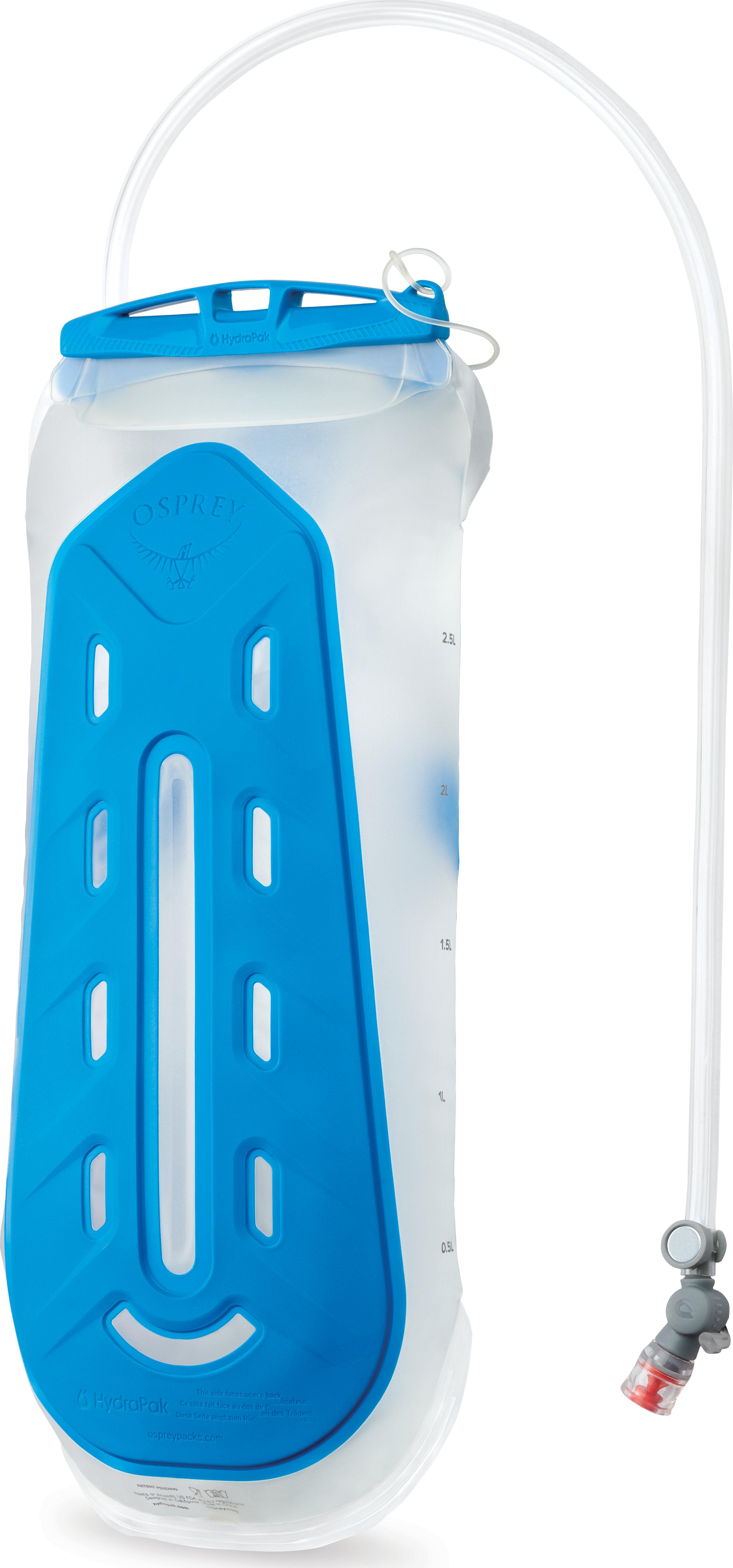 Osprey Hydraulics 3L vannblære – transparent reservoir med Slide-Seal-åpning for enhåndsfylling