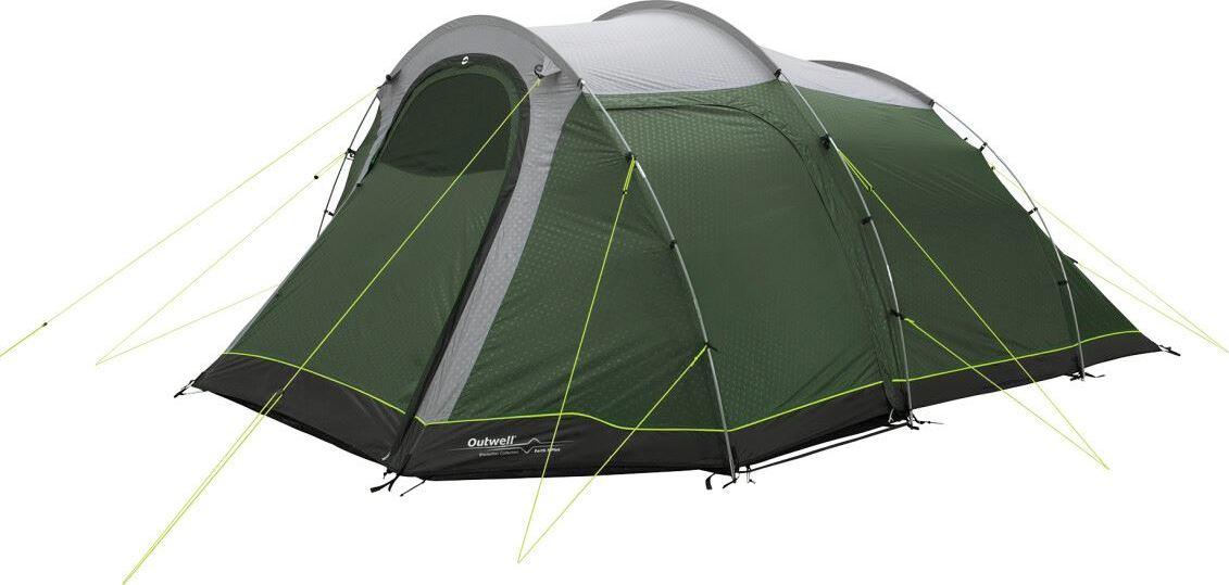 Outwell Earth 5 Plus Green – mellomklasse tunneltelt for familiecamping med to innganger