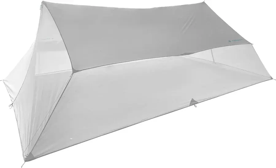 Helsport Challenger 4 Tarp i Stone Grey og Fjord Blue – tarp med integrert myggnetting