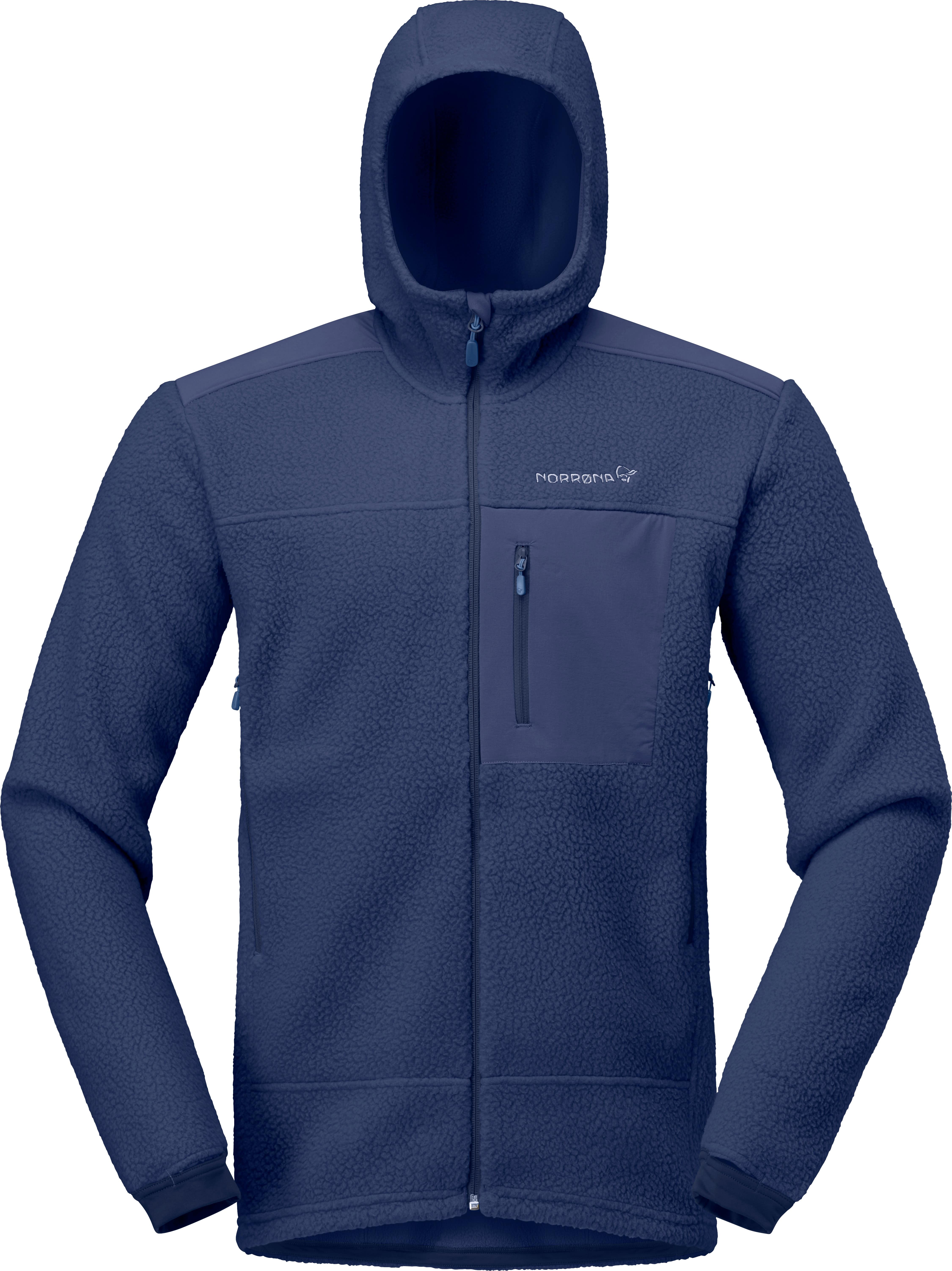 Norrøna Trollveggen Warm3 Zip Hood i indigo/blå