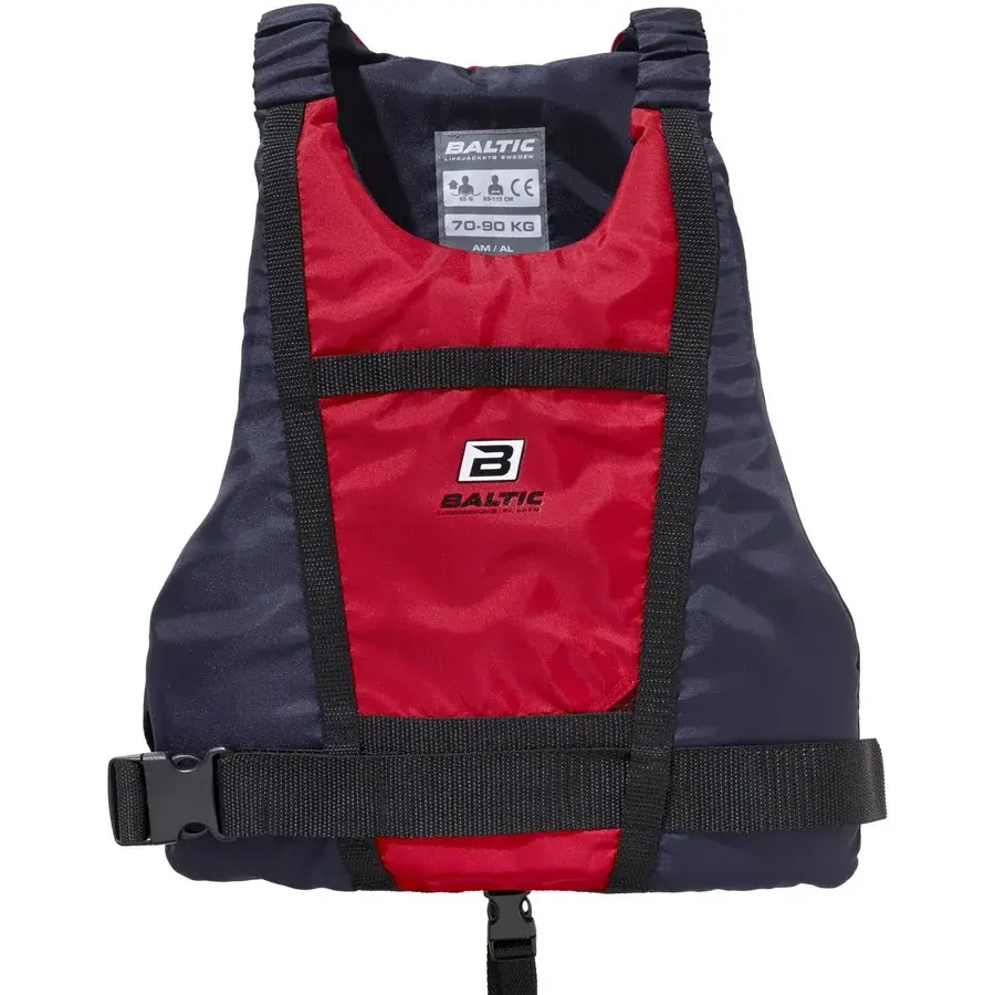 Baltic Paddler padlevest i rødt og marineblått – buoyancy aid for kajakk og kano