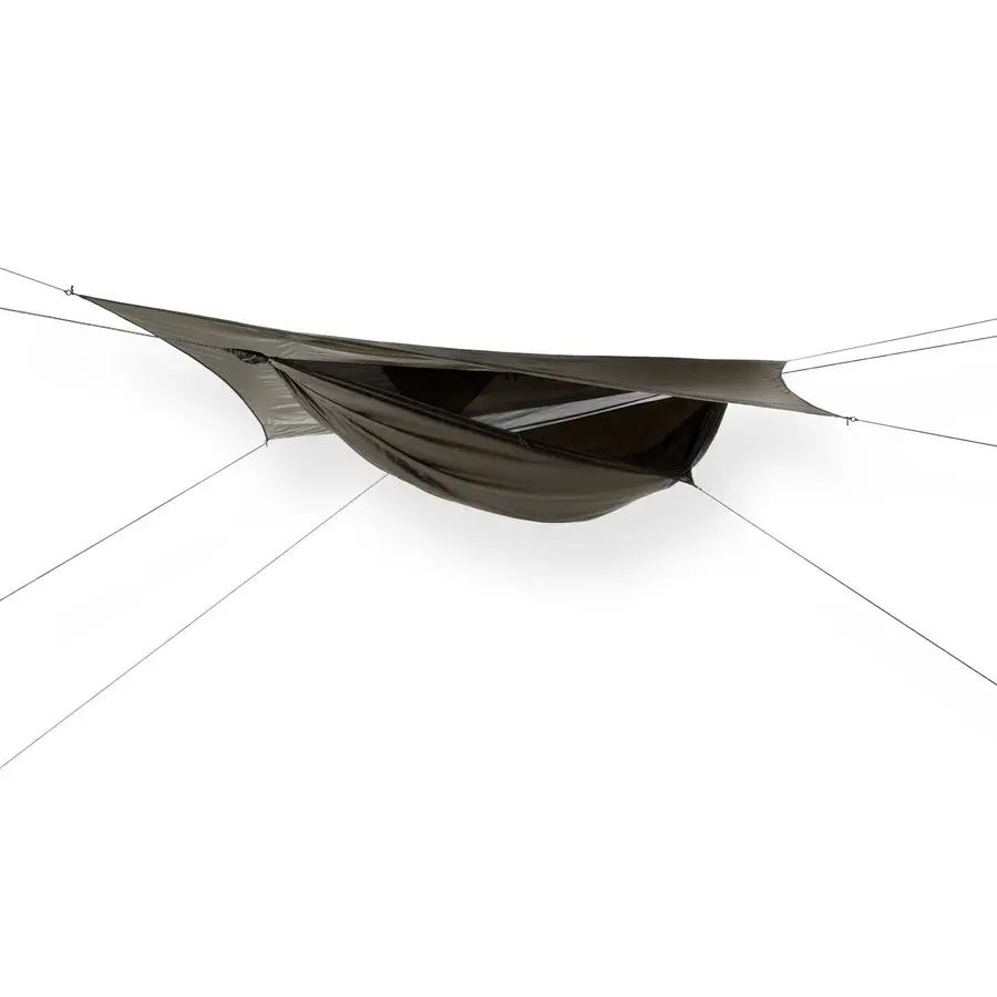 Hennessy Hammock Explorer Deluxe Zip i grønt – komplett hengekøyesystem med myggnett og regntrekk